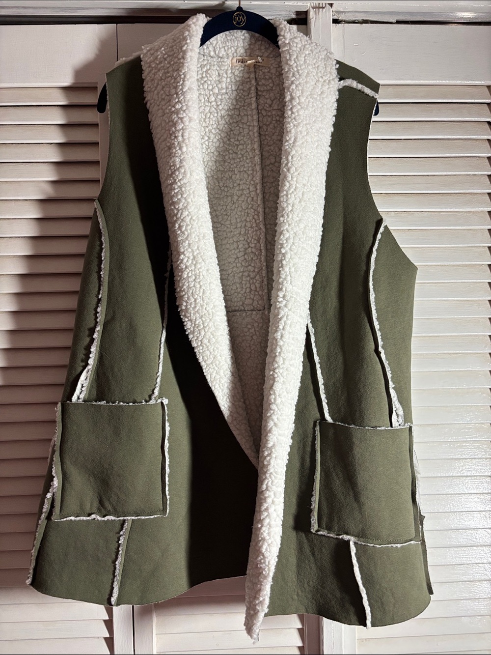 Cozy Sherpa-Lined Olive Green Vest